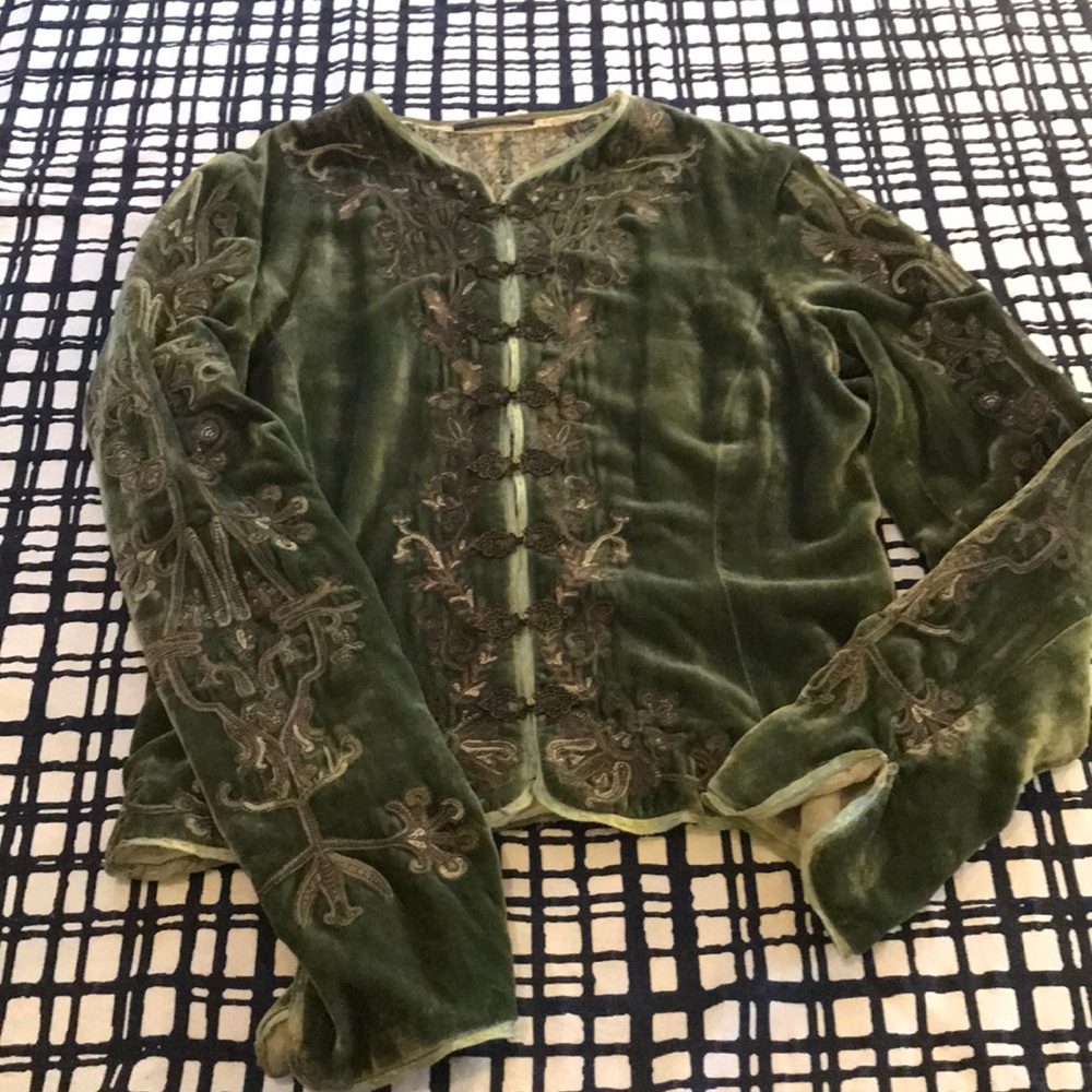 Elie Tahari Crushed Velvet Blazer
